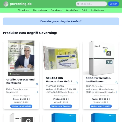 Screenshot governing.de