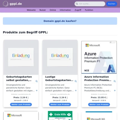 Screenshot gppl.de