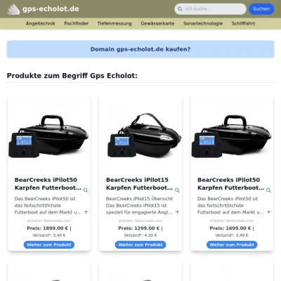 Screenshot gps-echolot.de