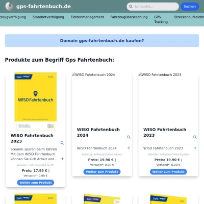 Screenshot gps-fahrtenbuch.de