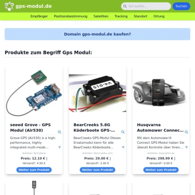 Screenshot gps-modul.de