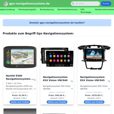 Screenshot gps-navigationssystem.de