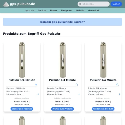 Screenshot gps-pulsuhr.de
