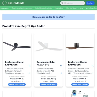 Screenshot gps-radar.de