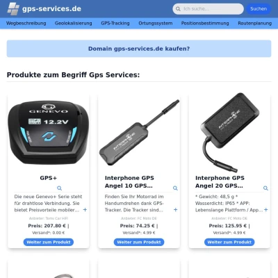 Screenshot gps-services.de