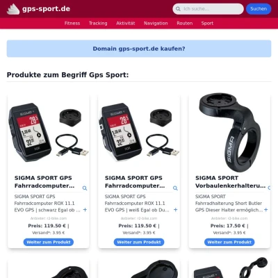 Screenshot gps-sport.de