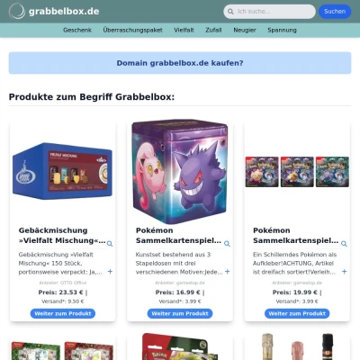 Screenshot grabbelbox.de