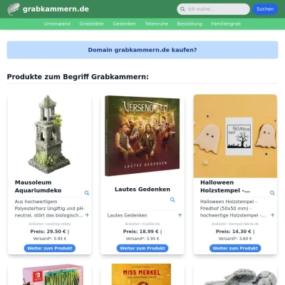 Screenshot grabkammern.de