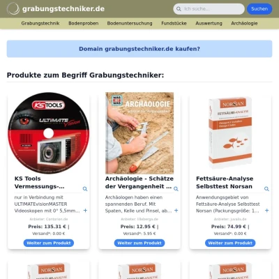 Screenshot grabungstechniker.de