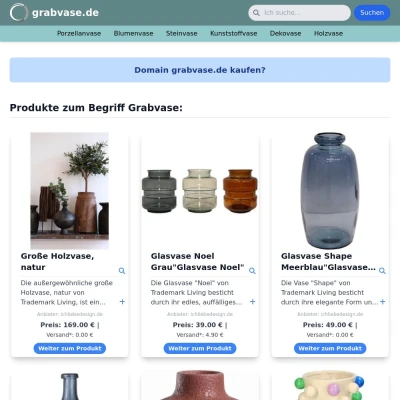 Screenshot grabvase.de