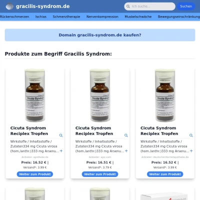 Screenshot gracilis-syndrom.de