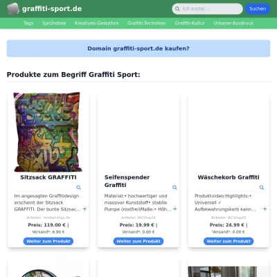 Screenshot graffiti-sport.de