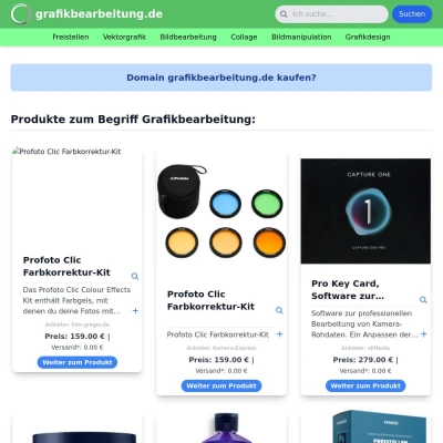 Screenshot grafikbearbeitung.de