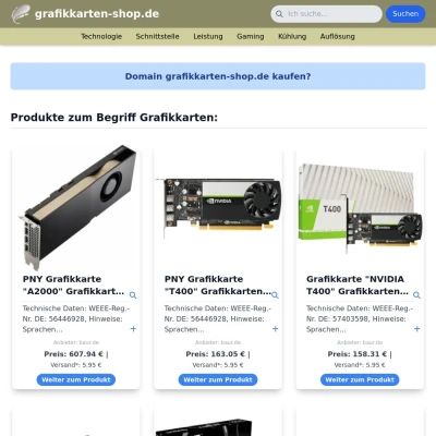 Screenshot grafikkarten-shop.de