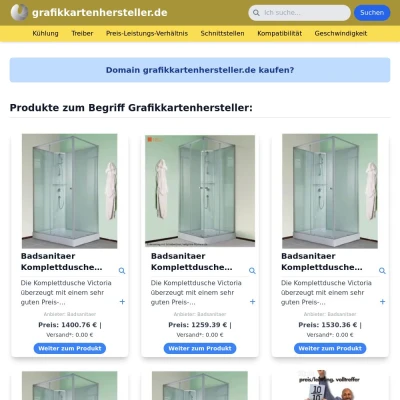 Screenshot grafikkartenhersteller.de