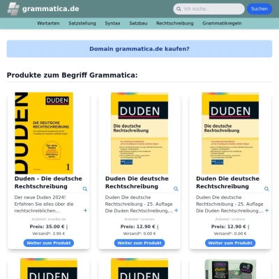 Screenshot grammatica.de