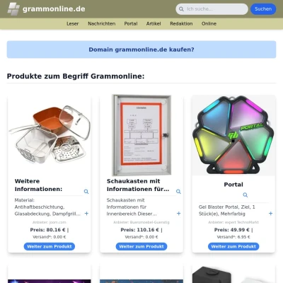 Screenshot grammonline.de