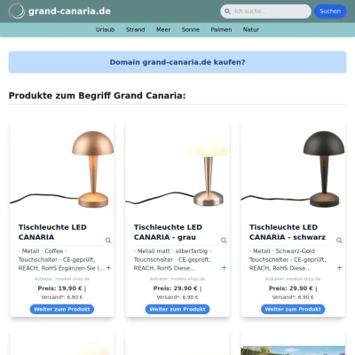 Screenshot grand-canaria.de
