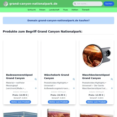 Screenshot grand-canyon-nationalpark.de