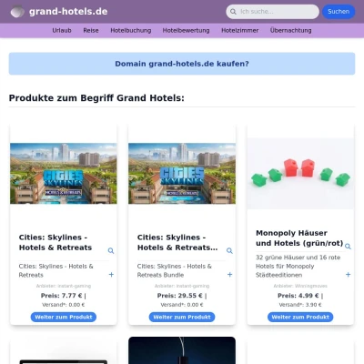 Screenshot grand-hotels.de