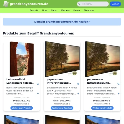 Screenshot grandcanyontouren.de