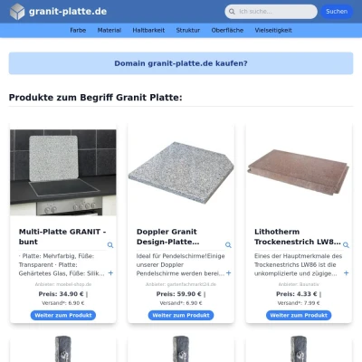 Screenshot granit-platte.de