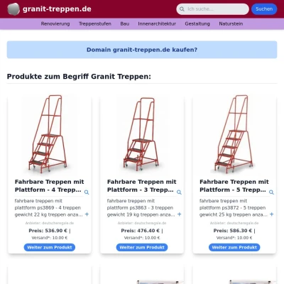 Screenshot granit-treppen.de