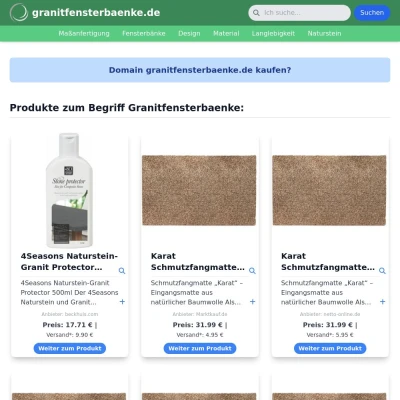 Screenshot granitfensterbaenke.de