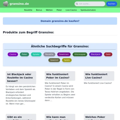 Screenshot gransino.de