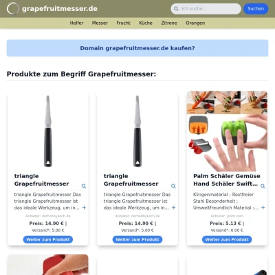 Screenshot grapefruitmesser.de