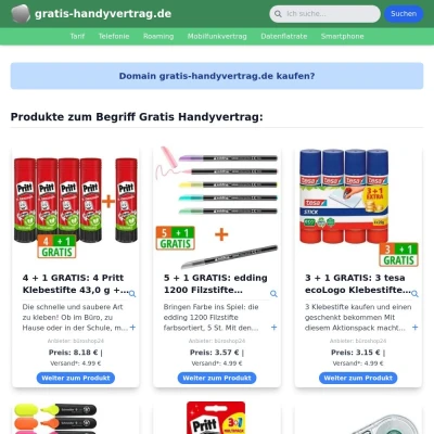 Screenshot gratis-handyvertrag.de