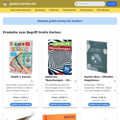 Screenshot gratis-karten.de