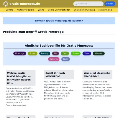 Screenshot gratis-mmorpgs.de