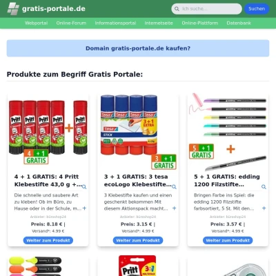 Screenshot gratis-portale.de