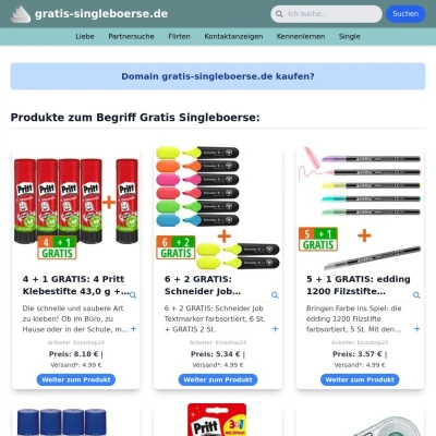 Screenshot gratis-singleboerse.de