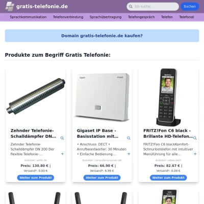 Screenshot gratis-telefonie.de