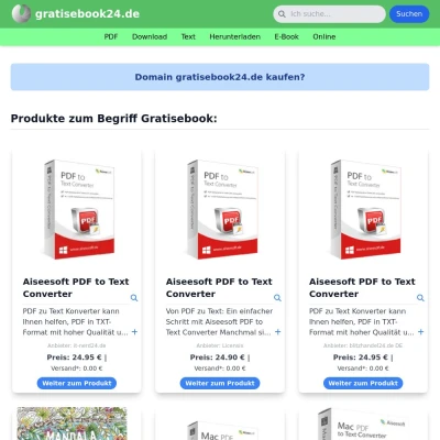 Screenshot gratisebook24.de