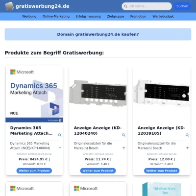 Screenshot gratiswerbung24.de