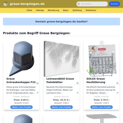 Screenshot graue-bergziegen.de