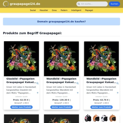 Screenshot graupapagei24.de