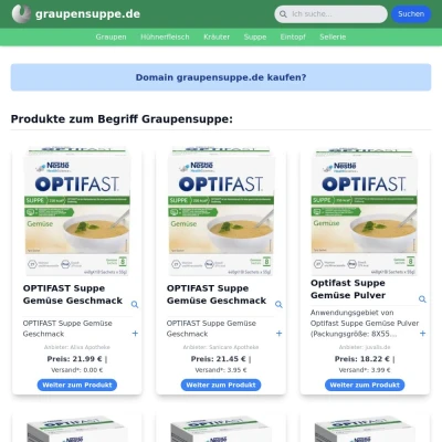 Screenshot graupensuppe.de