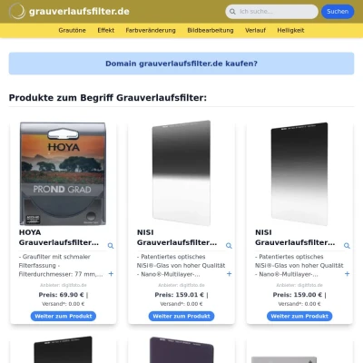 Screenshot grauverlaufsfilter.de