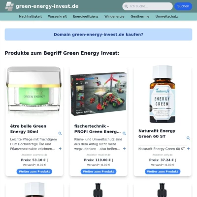 Screenshot green-energy-invest.de