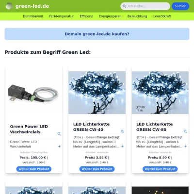 Screenshot green-led.de