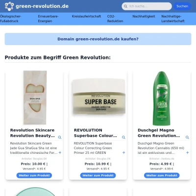 Screenshot green-revolution.de