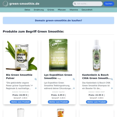 Screenshot green-smoothie.de