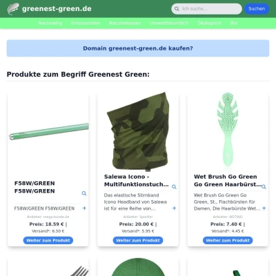 Screenshot greenest-green.de