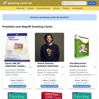 Screenshot greeting-cards.de