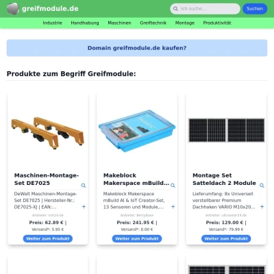 Screenshot greifmodule.de