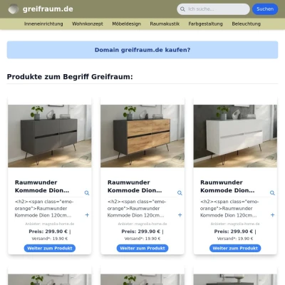 Screenshot greifraum.de